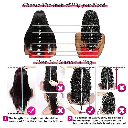 U Part Wigs Human Hair for Black Women Deep Wave Human Hair Brazilian Hair Full Head Clip in Half Wig V Part Glueless Wigs Human Hair Pre Plucked U Shape Wigs (Natural Black, 18 inch)