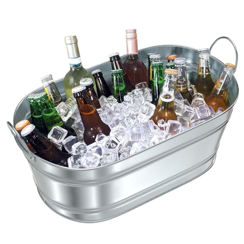 Ice Bucket - Beverage Tub Beer Ice Buckets for Parties- 6.2 Gallon (23 L)- Champagne and Wine Buckets with Handles - Cheer...