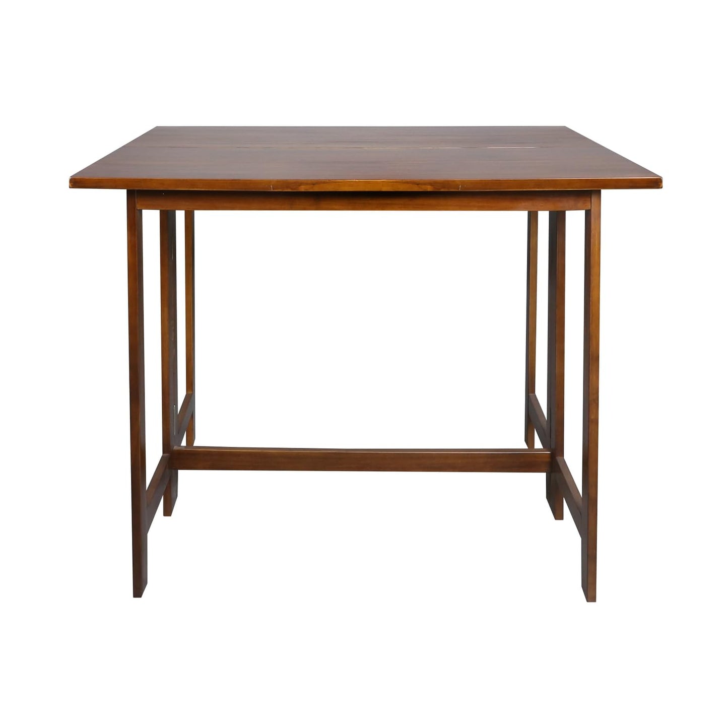 Solid Wood Flip-Top Folding Console to Dining Convertible Table