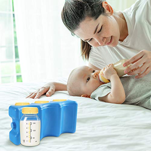 Ice Pack for Coolers, Breastmilk Bottle Storage, Lunch Box, Insulated Contoured Freezer Pack, Long Lasting Reusable Cool P...