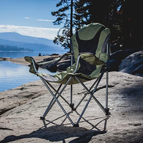 Picnic TIME Reclining Camp Chair, Beach Chair for Adults, Sports Chair with Carry Bag