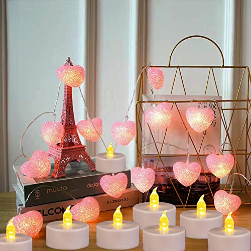 Nancia Tea Lights, 50PACK Flameless LED Tea Lights Candles, Flickering Warm Yellow, 200 Hours Battery-Powered Tea Light, I...