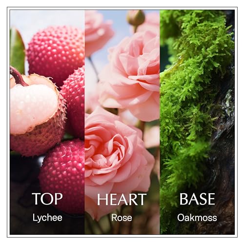 Chanson Rose Eau de Toilette 3.4 fl oz (Pack of 1), Notes of Lychee, Rose, and Oak Moss, Women's Fragrance, Long Lasting, Everyday Fragrance, Travel Size