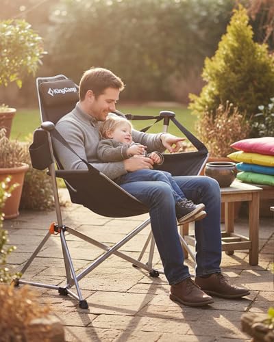 KingCamp Hammock Camping Chair, Swinging Portable Folding Camp Chairs for Adults Max 400lbs Heavy Duty Foldable Oversized ...