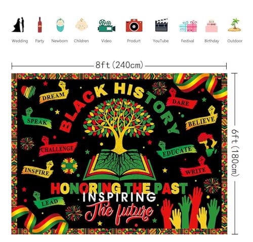 Black History Month Backdrop Honoring The Past Inspiring The Future Photography Background African American Black History ...
