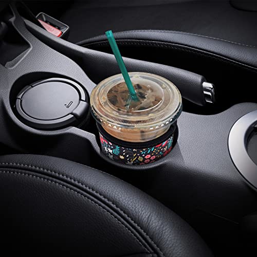 YR Reusable Neoprene Insulator Sleeve for Iced Coffee Cups, 3 Pack Coffee Coolies sleeves for Iced & Hot Drinks, Cold Beve...