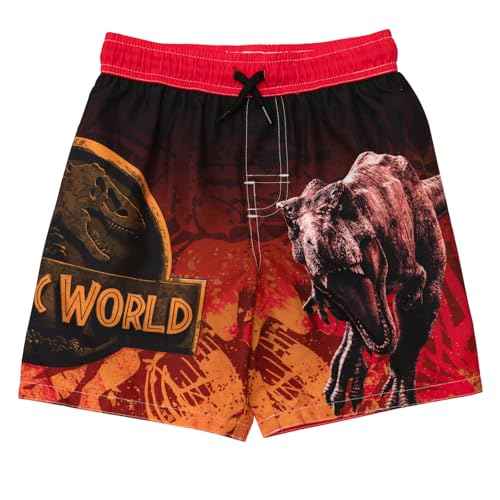 Jurassic World Park Dinosaur UPF 50+ Swim Trunks Little Kid Sizes (4-7-8)