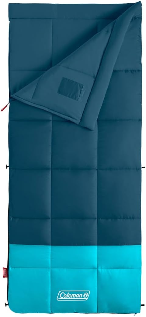 Coleman Kompact 20°F/30°F/40°F Sleeping Bag, Cool-Weather Adult Sleeping Bag with Heat Retention, Stuff Sack, & Snag-Free ...