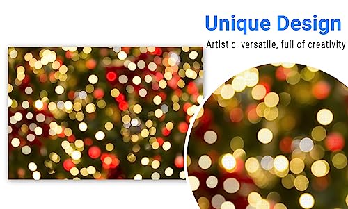 Funnytree 82" x 59" Christmas Glitter Bokeh Halo Photography Backdrop Session Sparkle Neon Spots Background Baby Bridal Sh...