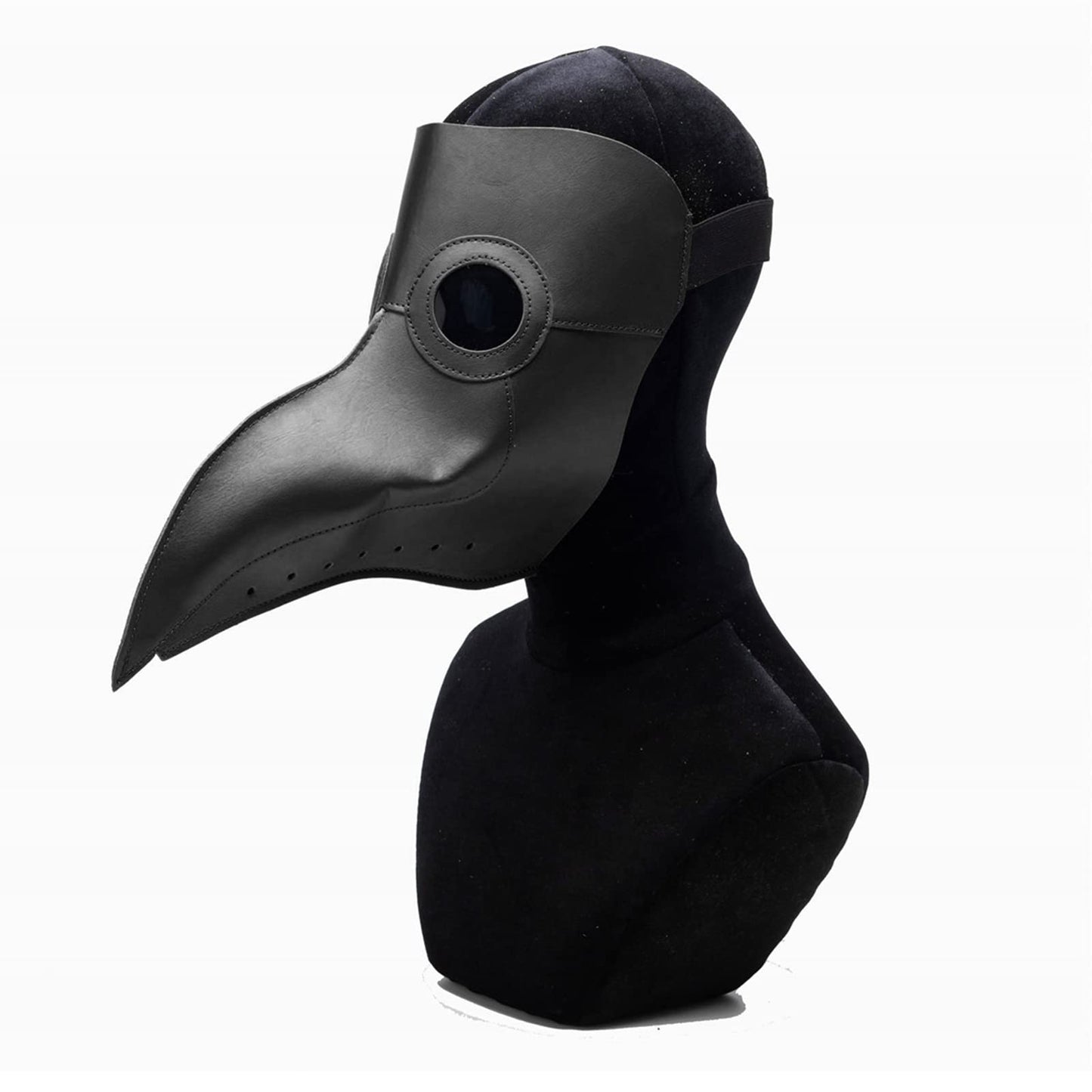 ATTBEA Halloween Costume Compatible for Plague Doctors with Bird Beak Mask, Black Cloak Robe with Hood, Medieval Monk Priest Cosplay for Men Women Adults