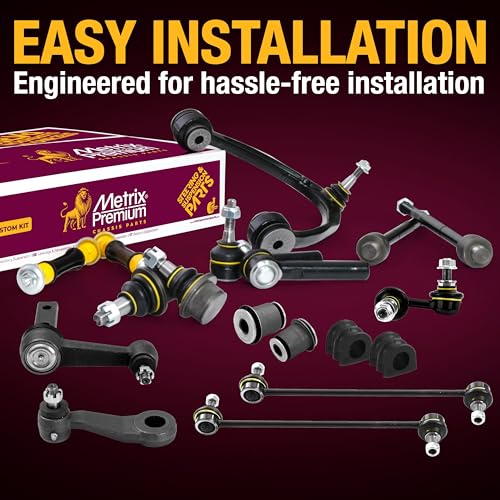 Metrix Premium Chassis Parts - 4 PC L/R Front Sway Bar Stabilizer End Link & Front Stabilizer Bar Bushing Kit Fits 07-10 K...