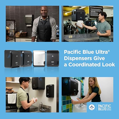 Georgia-Pacific Pacific Blue Ultra 8" High-Capacity Mechanical Touchless Paper Towel Dispenser by GP PRO (Georgia-Pacific), Black, 59589, 12.9" W x 9" D x 16" H, 1 Dispenser