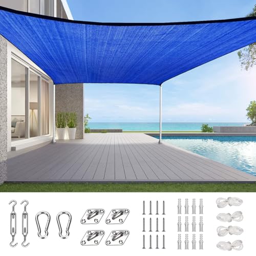 Quictent 20x26ft Sun Shade Sail for Patio, 185GSM Heavy Duty Rectangular Outdoor Sunshades UV Block Outside Canopy Cover f...