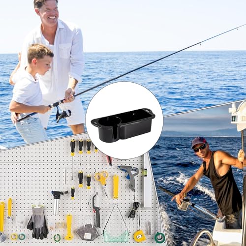 Marine Cup Organizer – Boat Storage System, Black Tackle Holder Accessory, Abs Kayak Storage Unit | Saltwater Angler Setu...