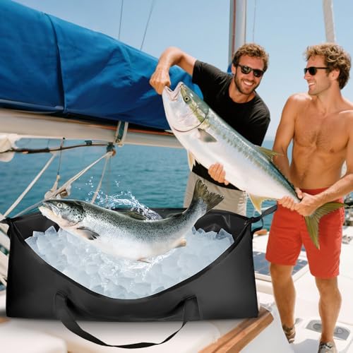 RANDUN Insulated Fish Cooler Bags for Fishing Kill Bag Fishing Cooler Bag Portable Leakproof - Fish Bags for Caught Fish K...
