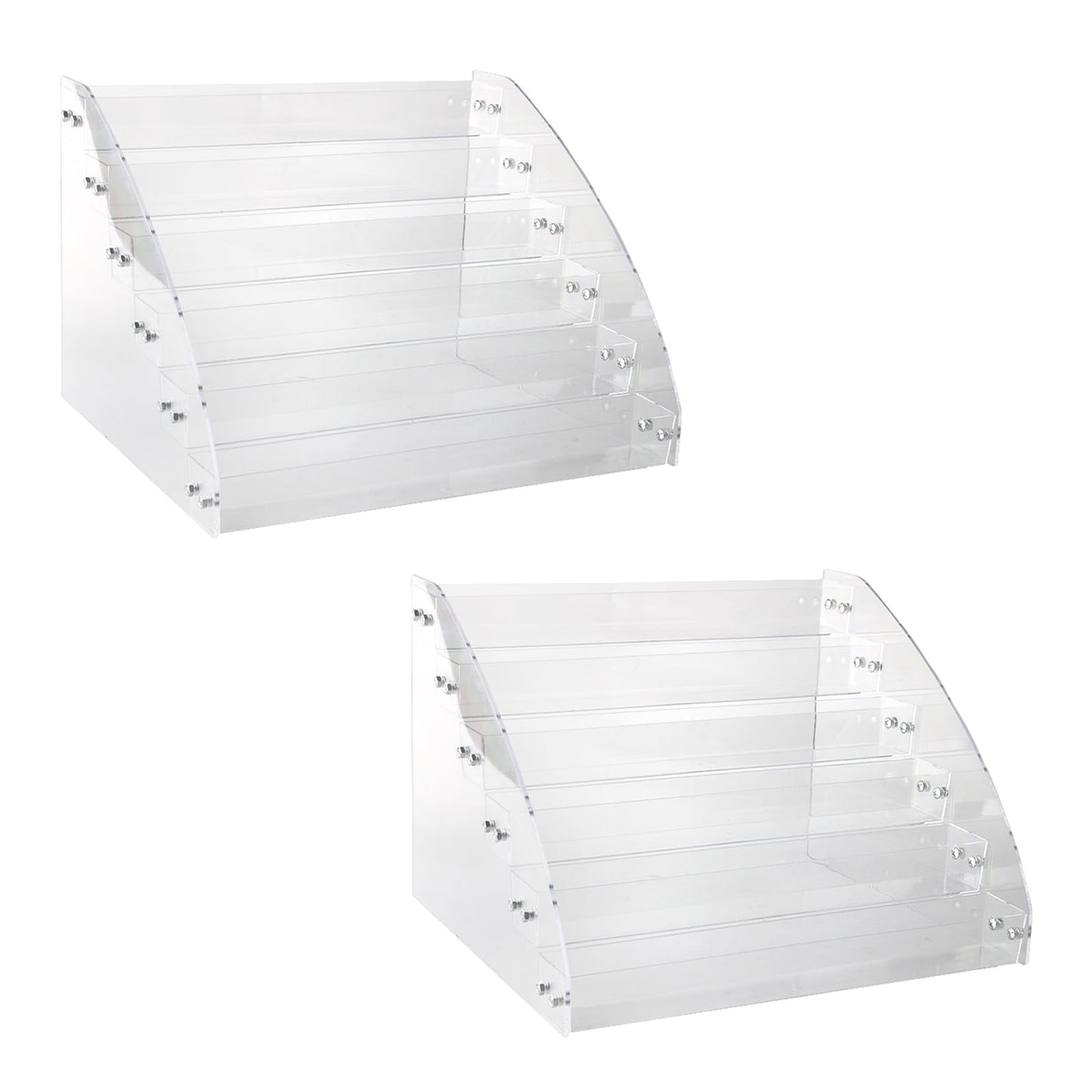 Yebeauty 6 Layers Acrylic Organizer Storage Tray Rack Stand Holder for Cosmetic Eyeglasses Lash Display,2 Pack