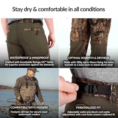 Drake Waterfowl MST Jean Cut 2.0 Under Wader Pants, Waterproof, Adjustable Waist, Zipper Pockets, Hunting Gear for Men