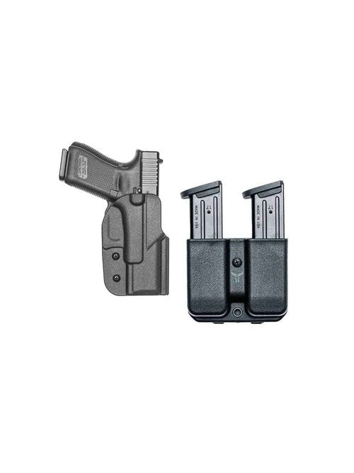 Glock 19 Signature OWB (Right Hand) Holster + Double Single OWB Magazine Carrier with Tek-Lok Belt Attachment - by Blade-Tech Holsters