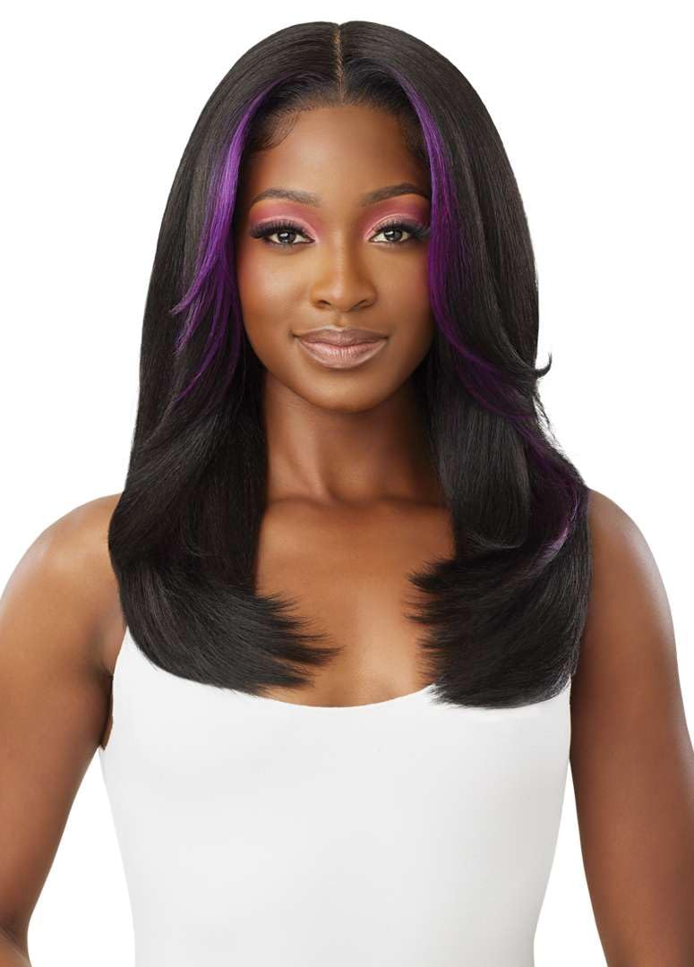 Outre Lace Front Wig - Perfect Hair Line 13X6 - Laysha (OFF BLACK 1B)