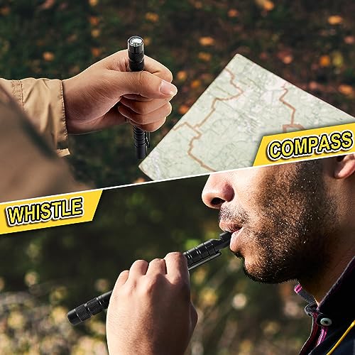 Stocking Stuffers for Men Adults, 9 in 1 Tactical Pen, Mens Christmas Gifts for Men Dad Him Husband Boyfriend, White Eleph...