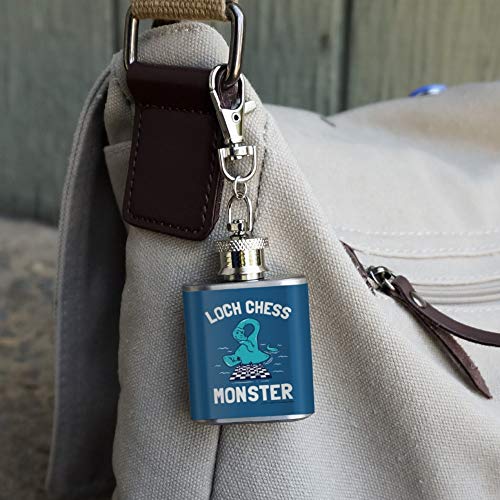 Loch Chess Monster Lochness Funny Humor Stainless Steel 1oz Mini Flask Key Chain