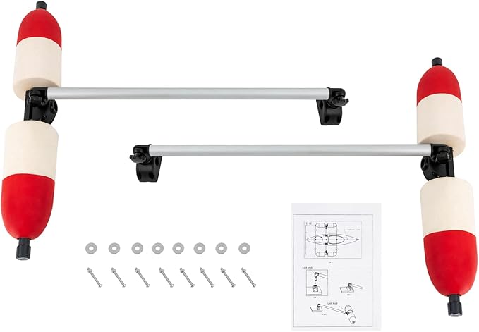YIYIBYUS Kayak Outrigger Stabilizer Kit,Marine Boat Kayak Canoe PVC Inflatable Stabilizer PVC Inflatable Kayak Outrigger, ...