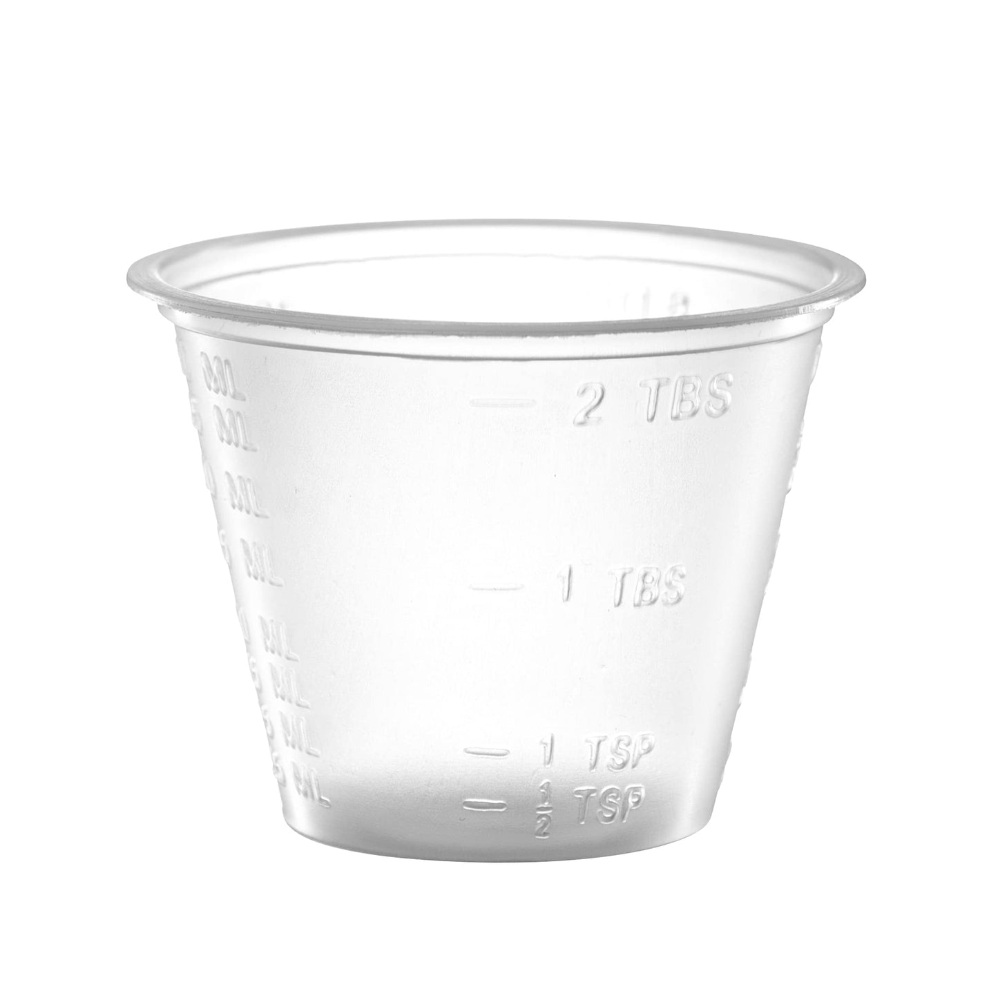 Disposable Medicine Cups (100 Count - 1 oz) – Sturdy Plastic Measuring & Dosing Cups with Easy-to-Read Embossed Measurement – 30ml Med Cups for Pills, Liquid Medication, Mixing, Paint & More