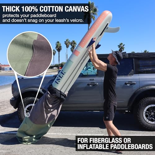 Ho Stevie! Canvas SUP Bag Cover - Prevent Sun Damage - Durable 100% Natural Cotton Canvas Protective Bag for Stand Up Padd...