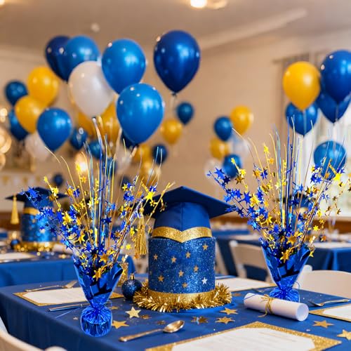YinNorth 6 Pack Metallic Foil Spray Table Centerpiece Decoration Star Brust Glitter Table Topper Decor for Birthday Gradua...