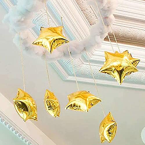 24 Pcs 18" Gold Star Balloons Foil Balloons Mylar Balloon for Baby Shower, Gender Reveal, Wedding, Magical Prom or Engagem...
