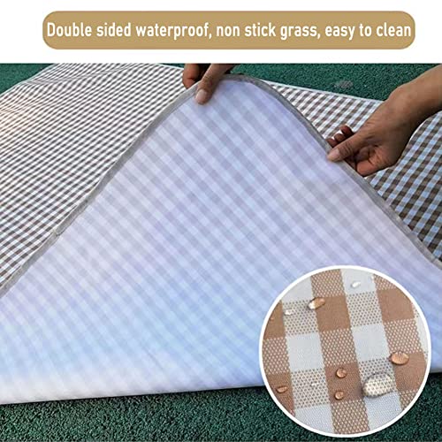 PUPOPIK Outdoor Picnic Blanket, Foldable Waterproof Sand Beach Mat,Large 80x60in Beach Camping Hiking Travel Family Concer...