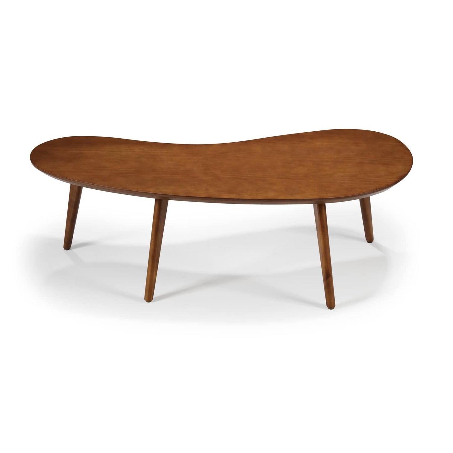 Mid Century Modern Abstract Shaped Coffee Table/Solid Wood/Castanho Finish