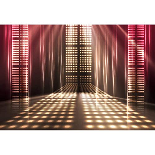 OERJU 7x5ft Shining Neon Lights Show Backdrop Stage Dis-co Party Photography Background Entertainment Venues KTV Ballroom ...