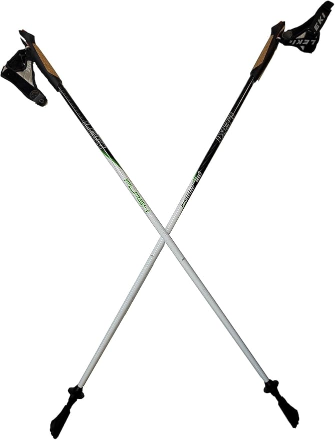 LEKI Nordic Walking Flash Carbon White/Black/Green 115cm
