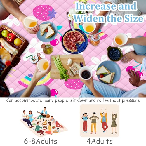 Extra Large Picnic Blanket Waterproof,80"x 80"Foldable Machine Washable Beach Blankets,Outdoor Blanket for 6-8 Adults, Pic...