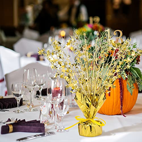Crowye 26 Pcs Metallic Foil Spray Centerpiece Christmas Party Star Table Decoration Burst Metallic Table Centerpieces for ...