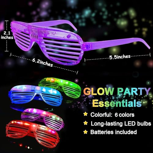 112 Pcs Glow in The Dark Party Supplies Glow Sticks Bulk LED Neon Party Favor Light Up Toys Gifts Kids Adult 100 Glow Stic...