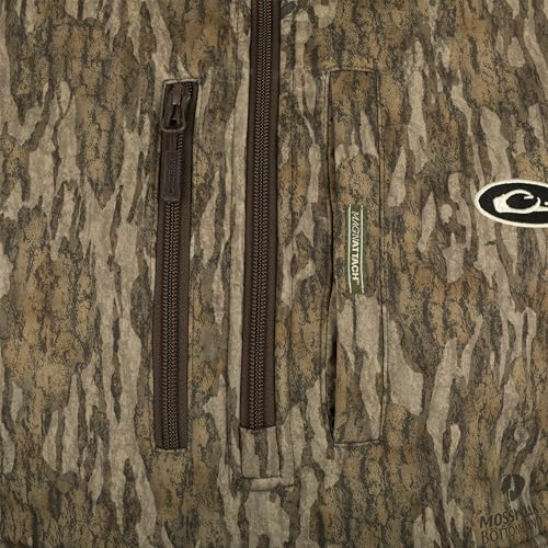 DRAKE Men's MST Hole Shot Hooded Windproof Eqwader 3-Layer Warm Sherpa-Lined Full Zip Hunting Jacket