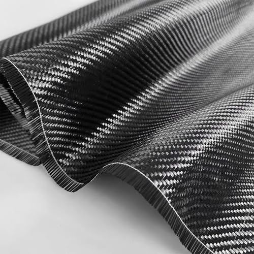 Coynurex 4.2ft x12in Carbon Fiber Fabric Roll – 3K Twill Weave, 200gsm Black Carbon Fiber Cloth for Reinforcement, Auto DI...