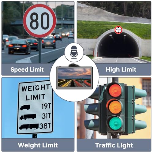 GPS Navigator for Car with 2025 Maps Free Lifetime Update, 7 Inch Car GPS Navigation System for Truck Commercial Drivers w...