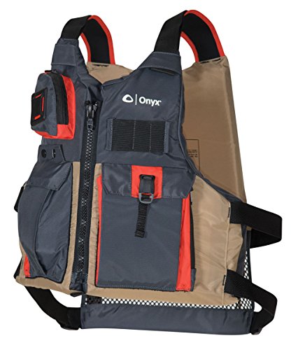 Onyx Kayak Fishing Life Jacket – U.S. Coast Guard Approved PFD with Multiple Pockets, High-Back Design & Adjustable Straps...