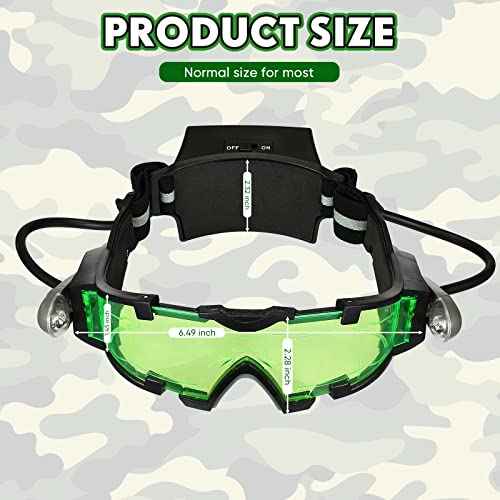 LEIFIDE 2 Pair Night Vision Goggles Night Mission Light up Goggles Kids Camping Gear Gadgets for Kids Hunting Gear for Boys Girls Role Play Costume Party Gift