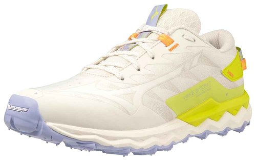 Mizuno Women's Wave Daichi 7 Roxy Running Shoe, Snow White-Limeade, 7