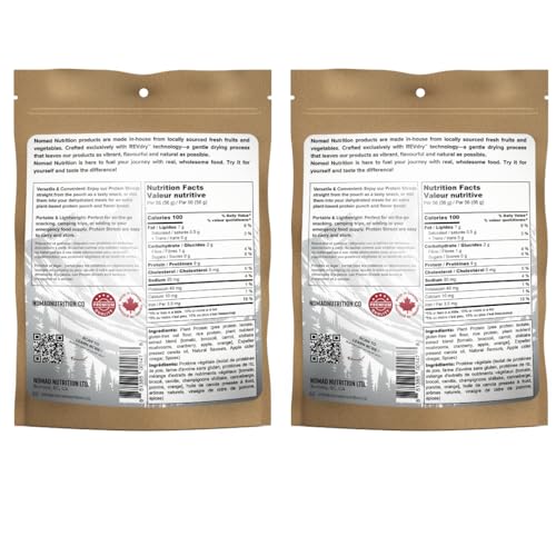 Nomad Nutrition Protein Shreds | Jerky Snack | Instant Freeze Dried Backpacking & Camping & Hiking | Plant-Based, Non-GMO ...