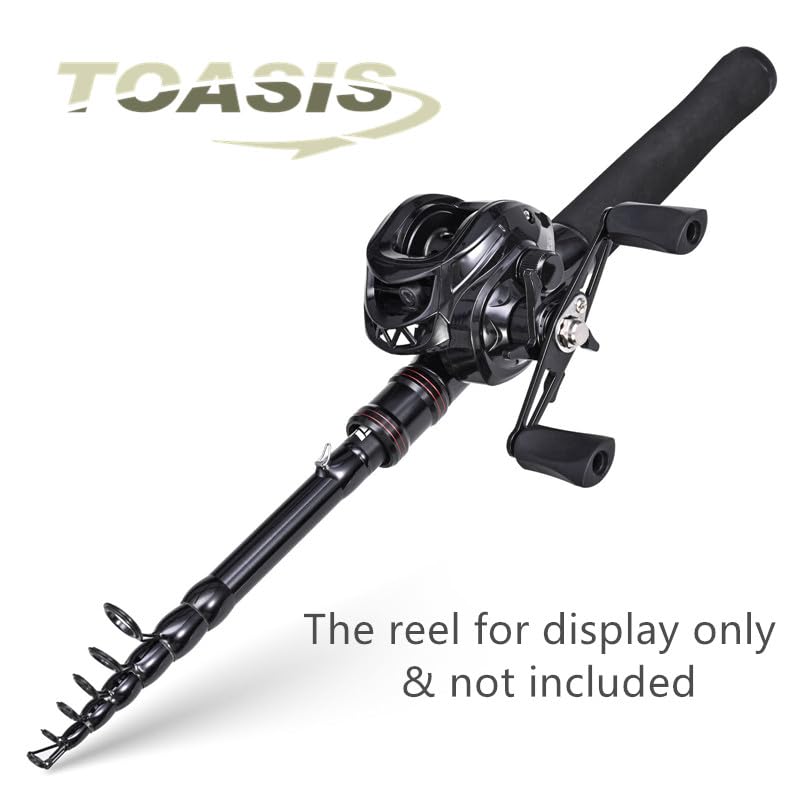TOASIS Fishing Casting Rod Telescopic Carbon Fiber Fishing Pole