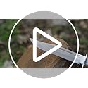 Mossy Oak Fixed Blade Bowie Knife, 2-piece Hunting Knife with Leather Handle Featuring Laser Pattern, Sheath Included