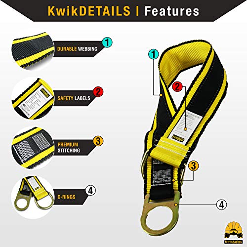 KwikSafety - Fall Protection Safety Harness - Construction & Roofing Fall Arrest Safety Harnesses - ANSI OSHA Compliant