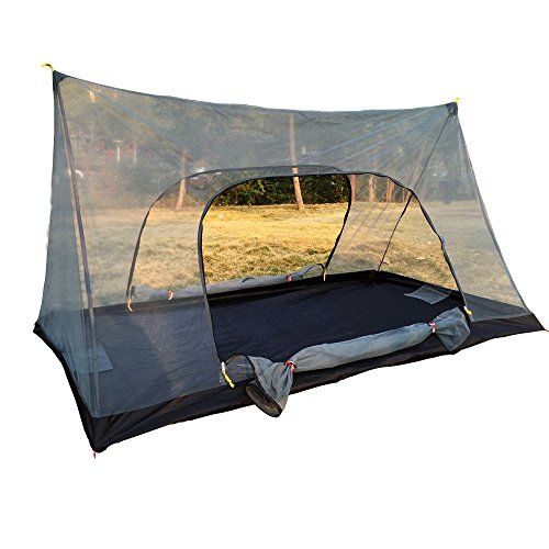 TOLVPWR Ultralight Mosquito Net Tent for 1 Person, Tear-Resistant Mesh Bug Shelter with Double Doors, Hanging Hook & Stora...