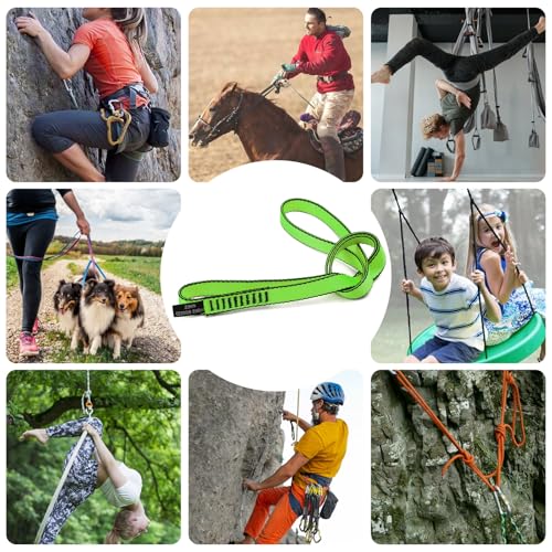VFKENA 18MM Nylon Climbing Sling Runner 23KN CE2008/EN566 Strong Webbing Straps for Rock Climbing,Mountaineering, Rappelli...