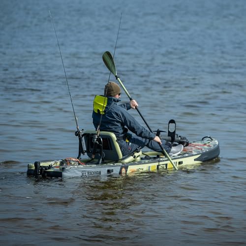 BOTE Rackham Aero Inflatable Stand Up Fishing Paddle Board Blow Up iSUP 12 FT 4” Adult Kids Family Friendly APEX Pedal Dri...